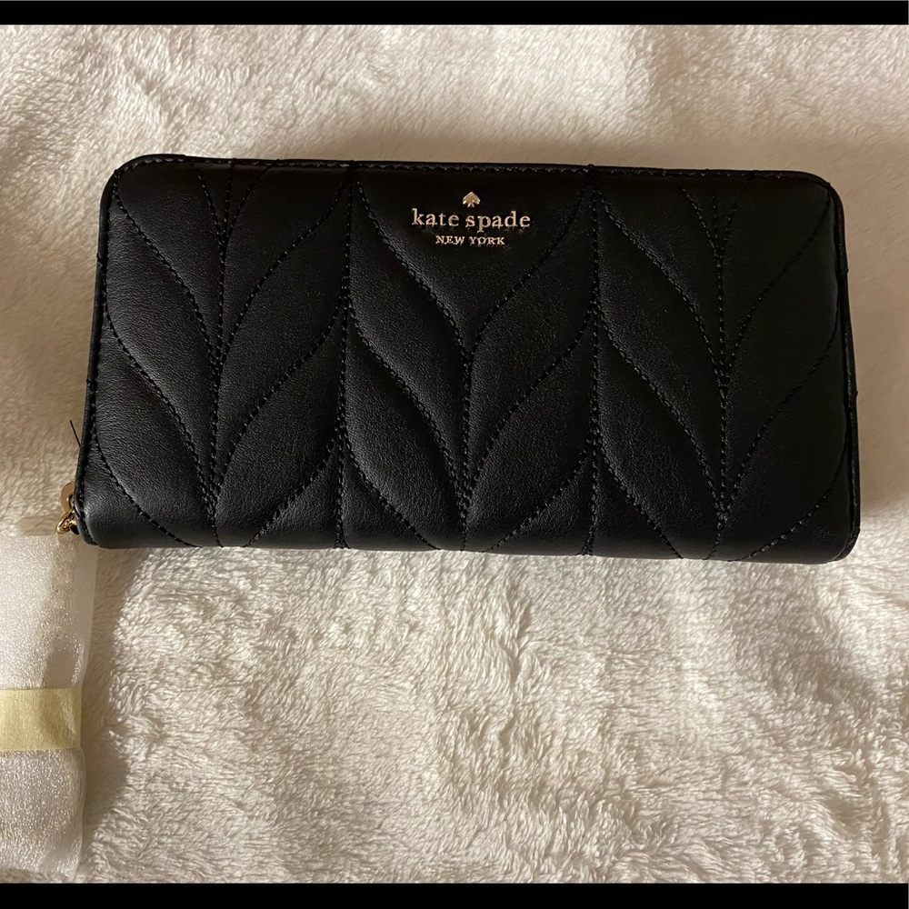 Kate Spade Briar Lane Quilted Neda Black Wallet NWT